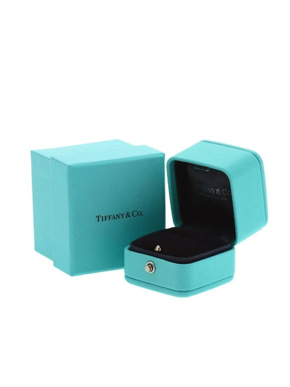 Tiffany & Co Atlas Closed Diamond Ring 18K Pink Gold